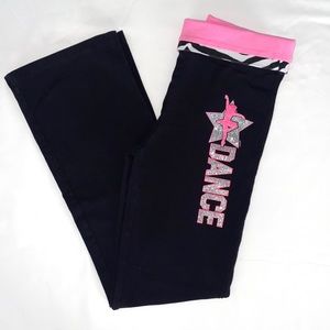 Justice foldover “Dance” Yoga Pants